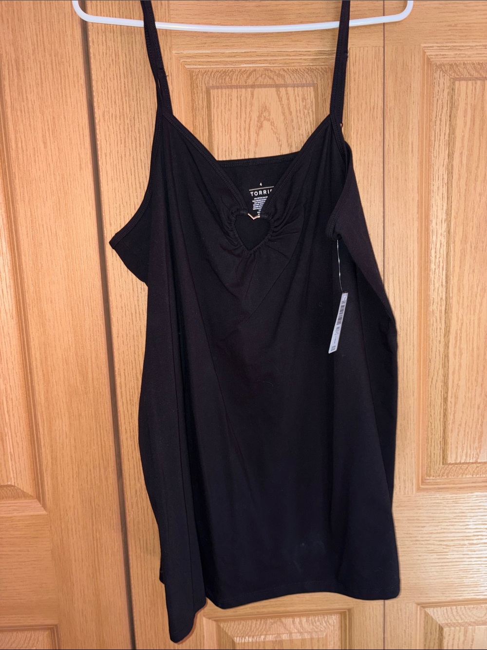 torrid Black Spaghetti Strap Camisole with Heart Cutout